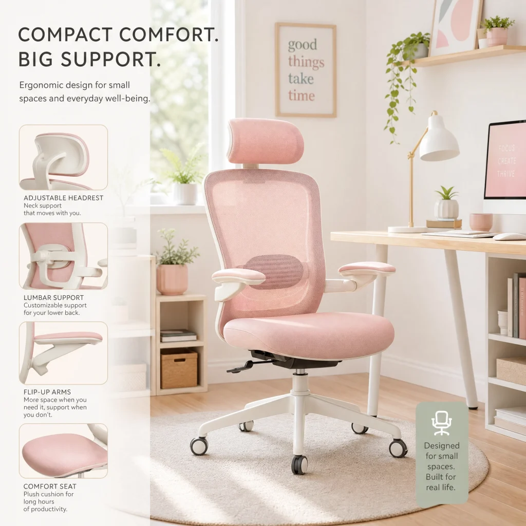 ergonomic chair with headrest
